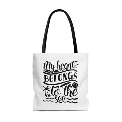 My Heart Belongs to the Sea Summer Sunset Tote Bag (AOP)