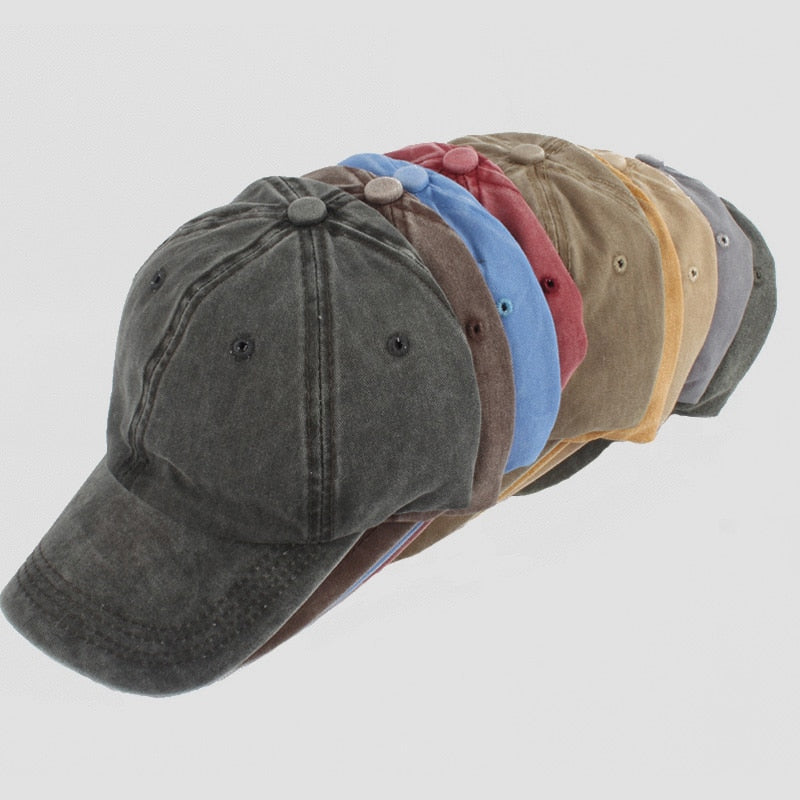 Washed Cotton Baseball Cap - Kids & Adults