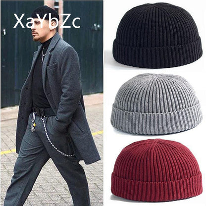 Winter Wool Knitted Skull Cap - Beanie