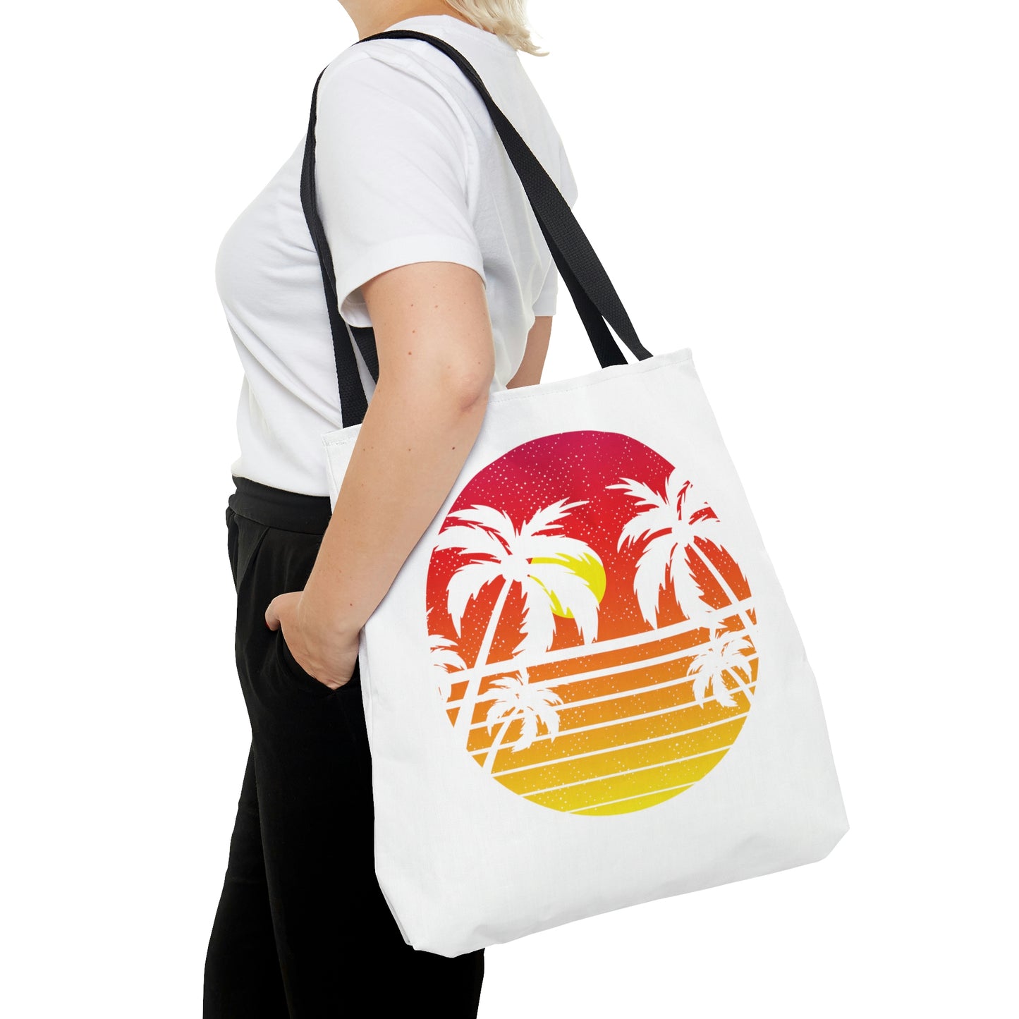 Eat Sleep Beach Repeat Summer Sunset Tote Bag (AOP)