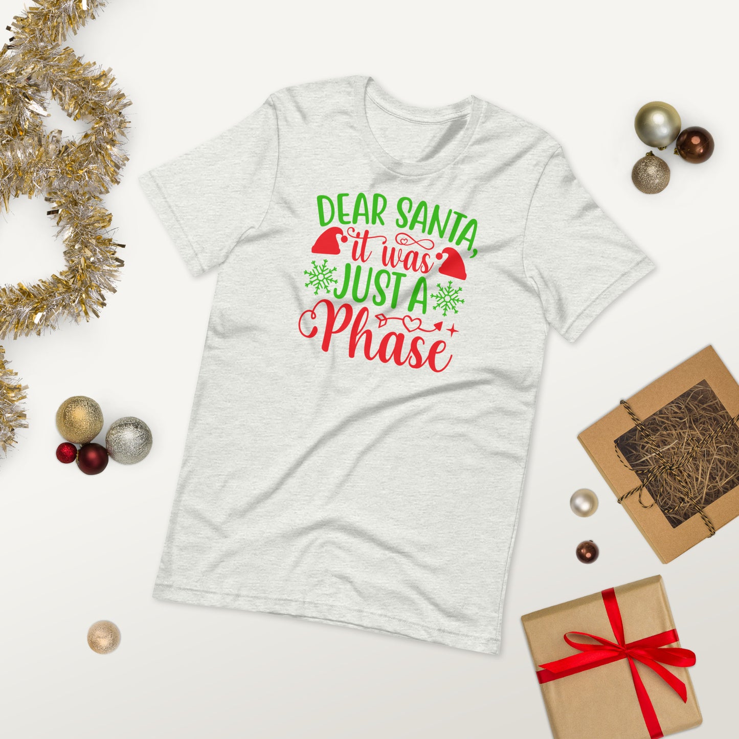 Dear Santa It's Just a Phase Funny Christmas Unisex t-shirt