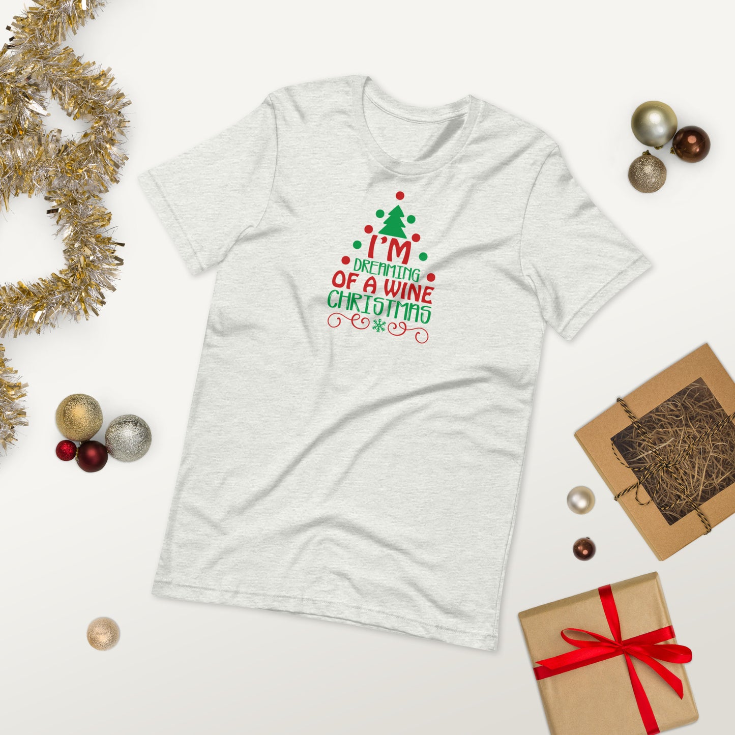 I'm Dreaming of a Wine Christmas Funny Unisex t-shirt