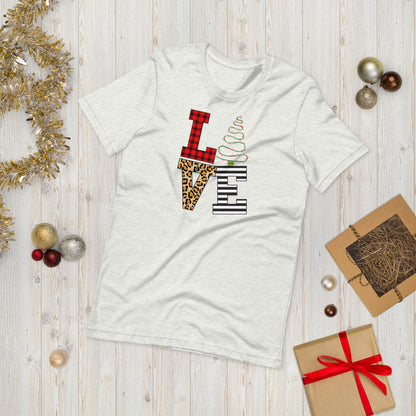 Christmas Tree Love Block Unisex t-shirt