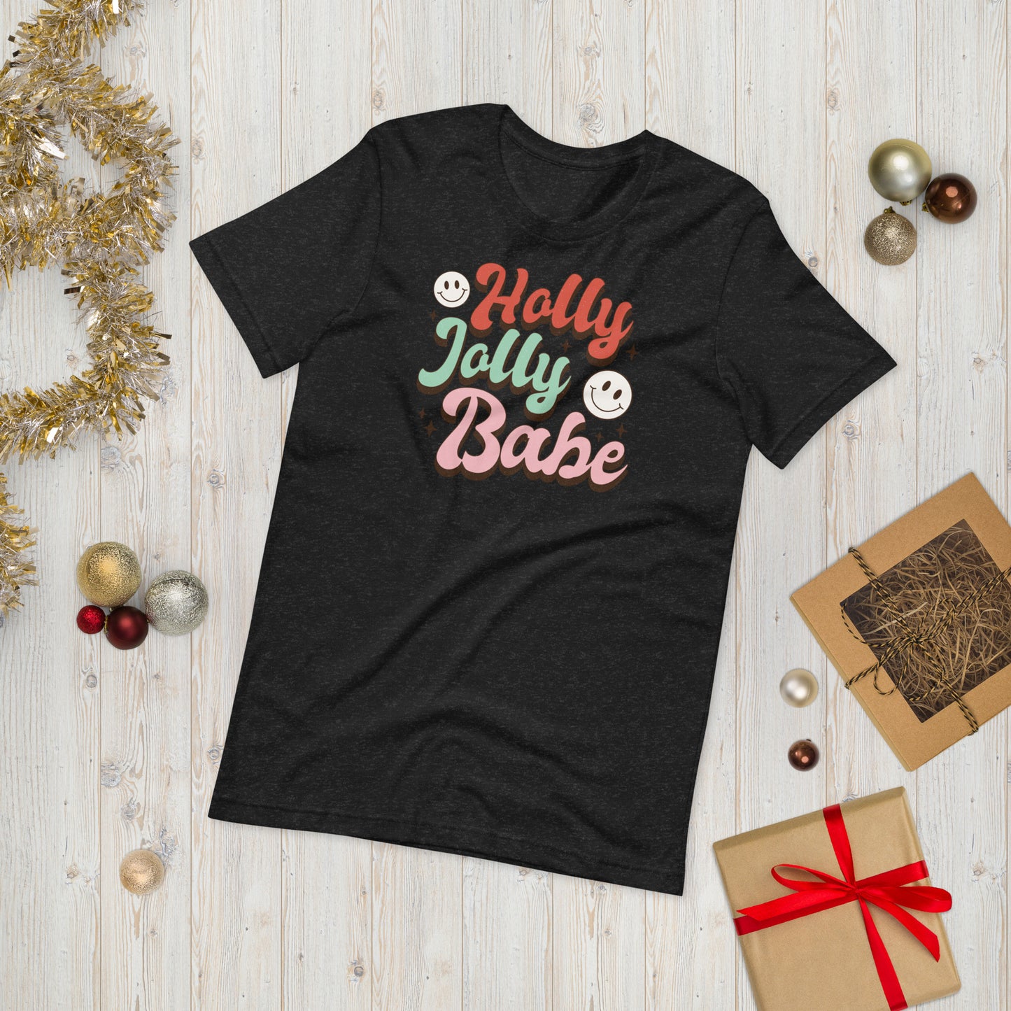 Holly Jolly Babe Cute Christmas Unisex t-shirt