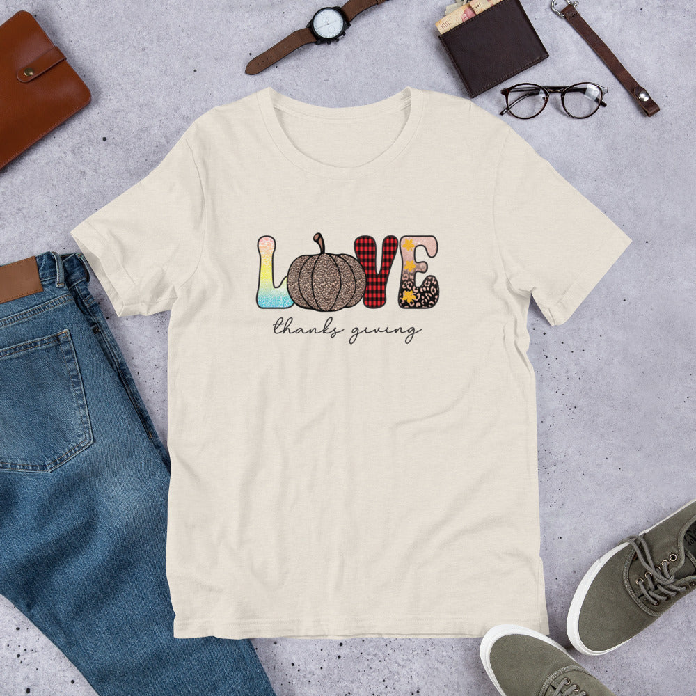 Love Thanksgiving Unisex t-shirt