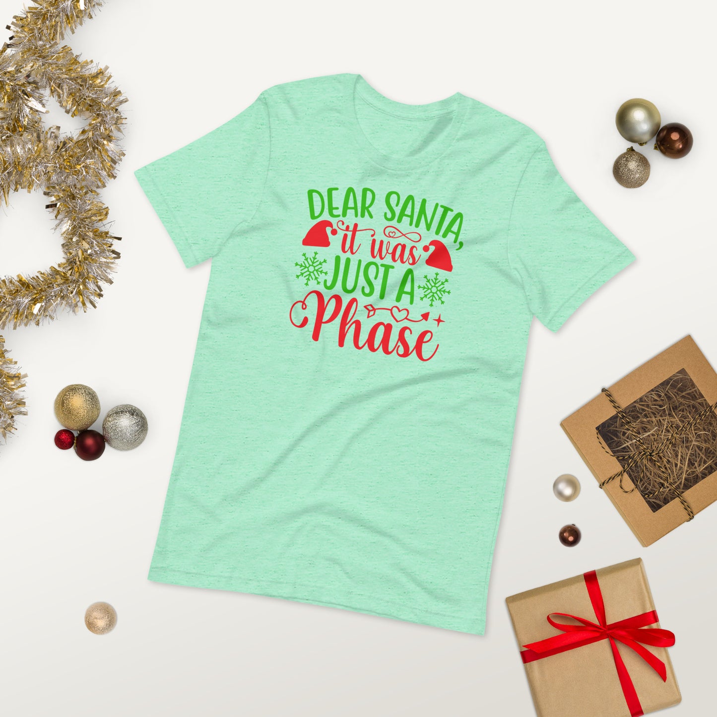 Dear Santa It's Just a Phase Funny Christmas Unisex t-shirt