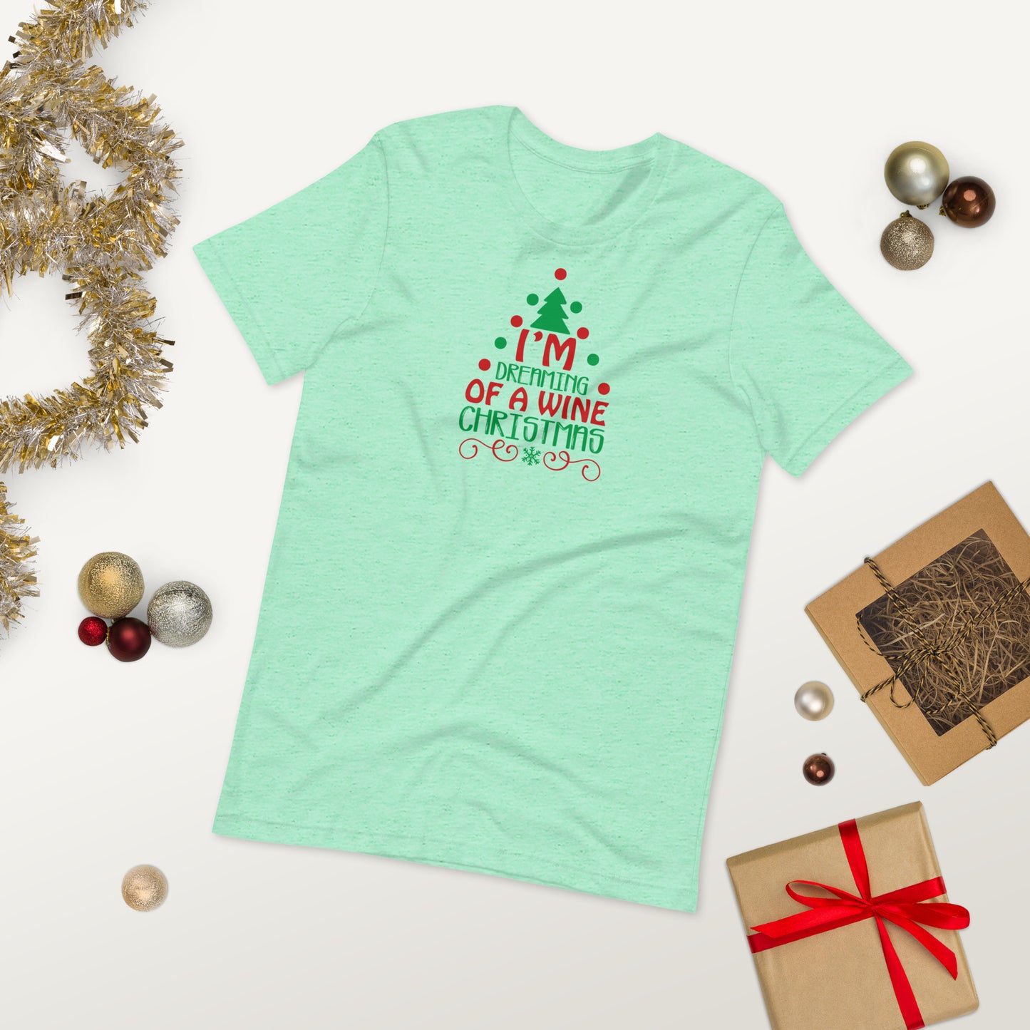 I'm Dreaming of a Wine Christmas Funny Unisex t-shirt