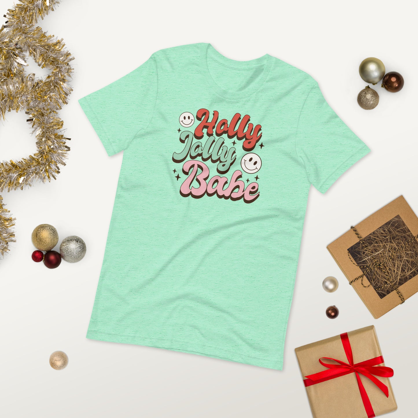 Holly Jolly Babe Cute Christmas Unisex t-shirt