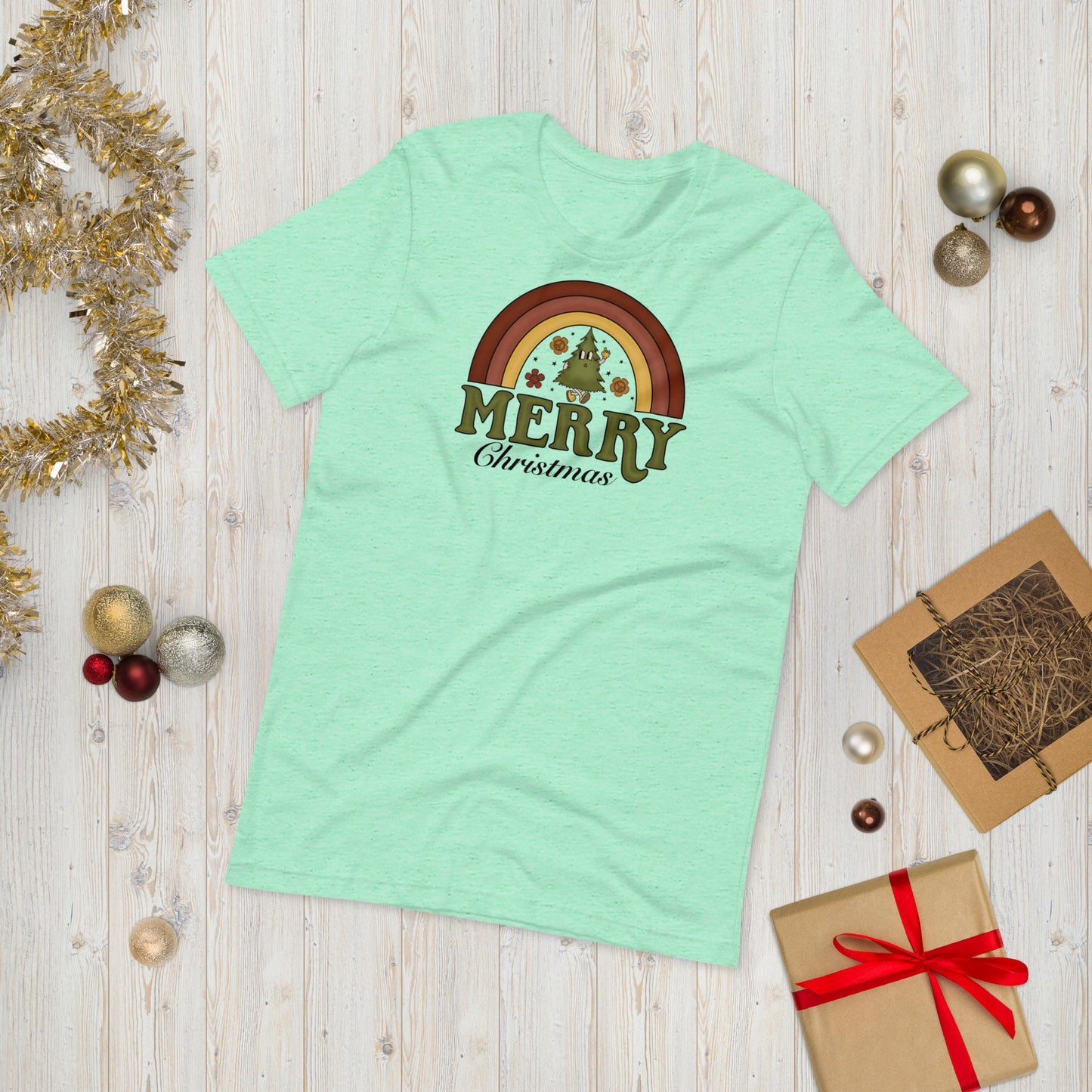 Merry Christmas Rainbow Unisex t-shirt