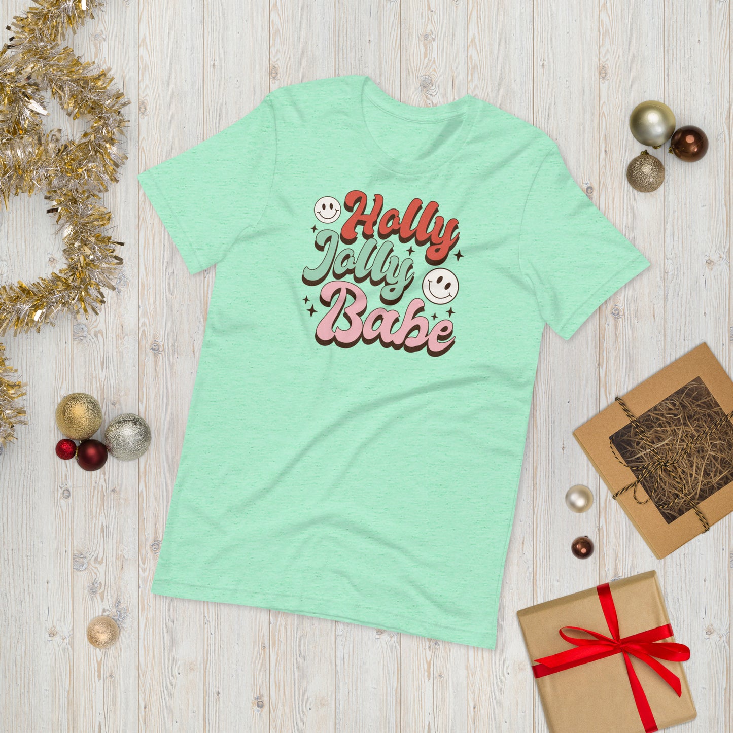 Holly Jolly Babe Cute Christmas Unisex t-shirt