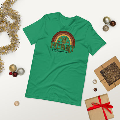 Merry Christmas Rainbow Unisex t-shirt