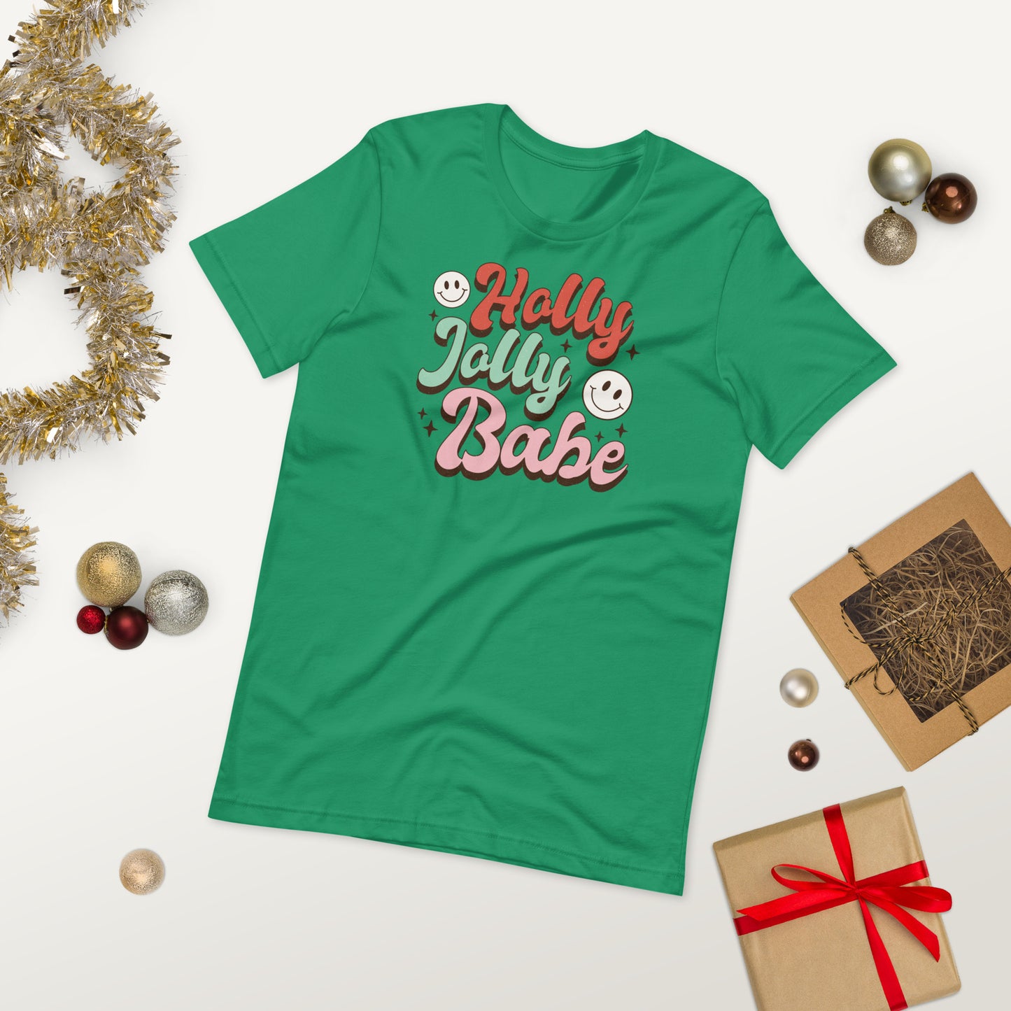 Holly Jolly Babe Cute Christmas Unisex t-shirt