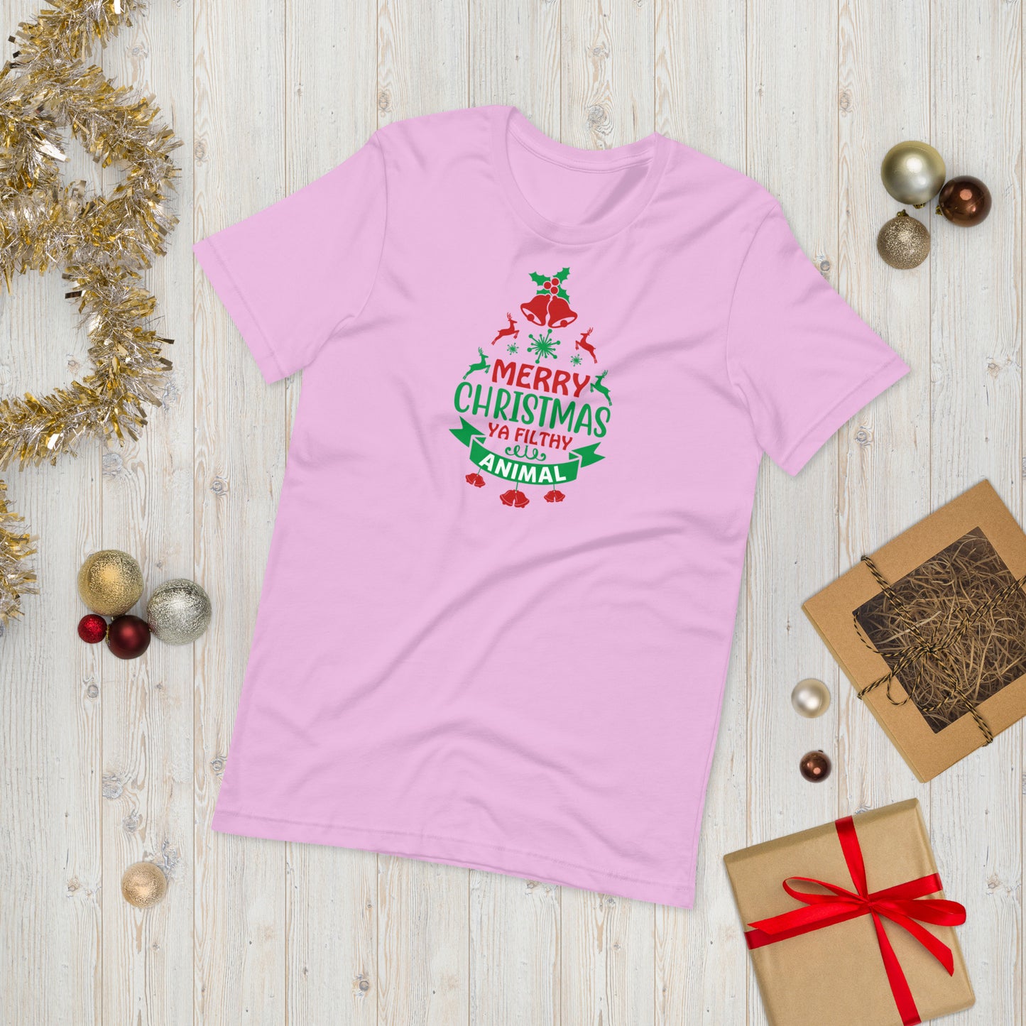 Merry Christmas Ya Filthy Animal Funny Home Alone Unisex t-shirt