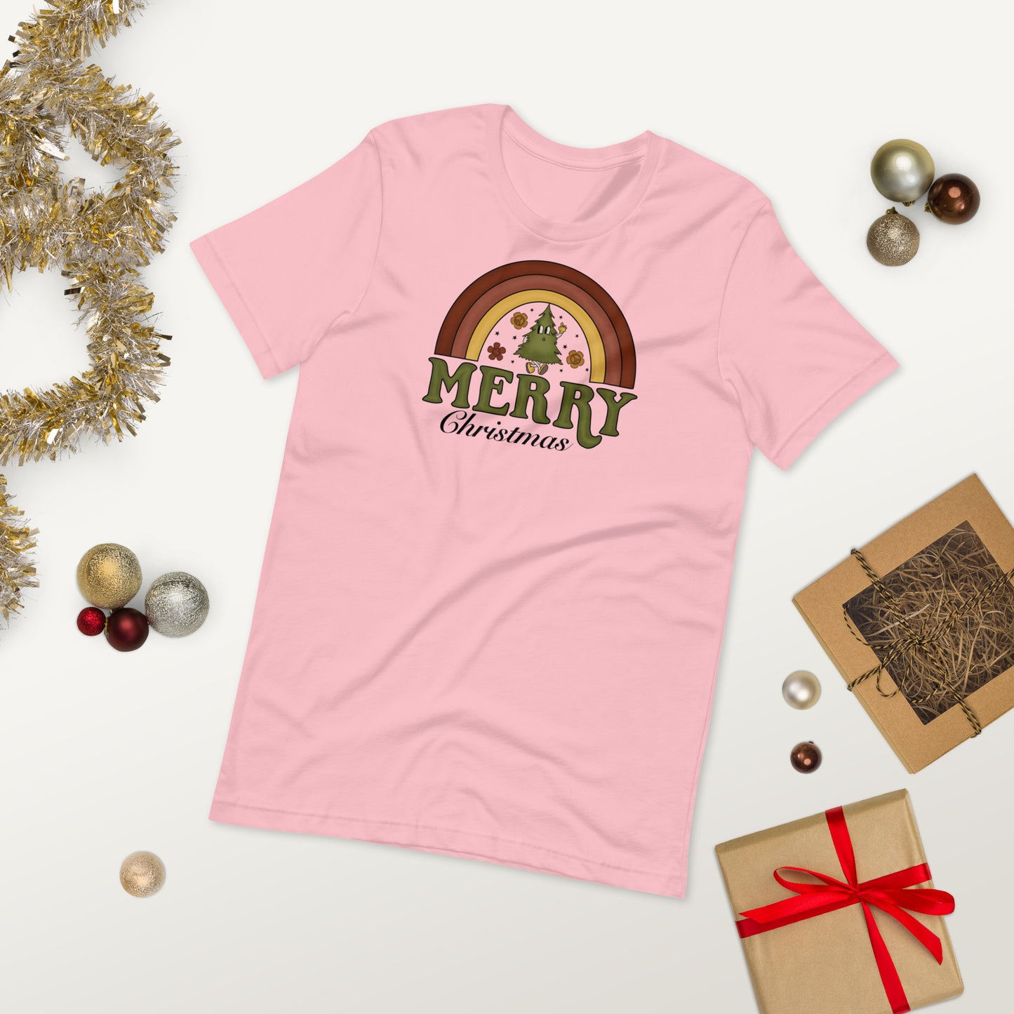 Merry Christmas Rainbow Unisex t-shirt