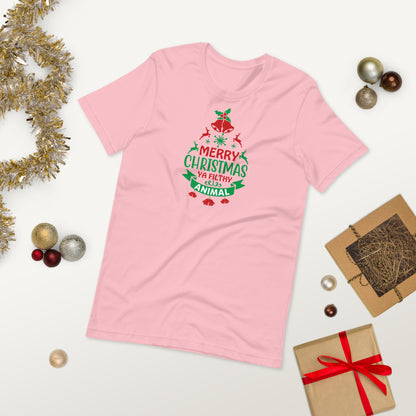 Merry Christmas Ya Filthy Animal Funny Home Alone Unisex t-shirt