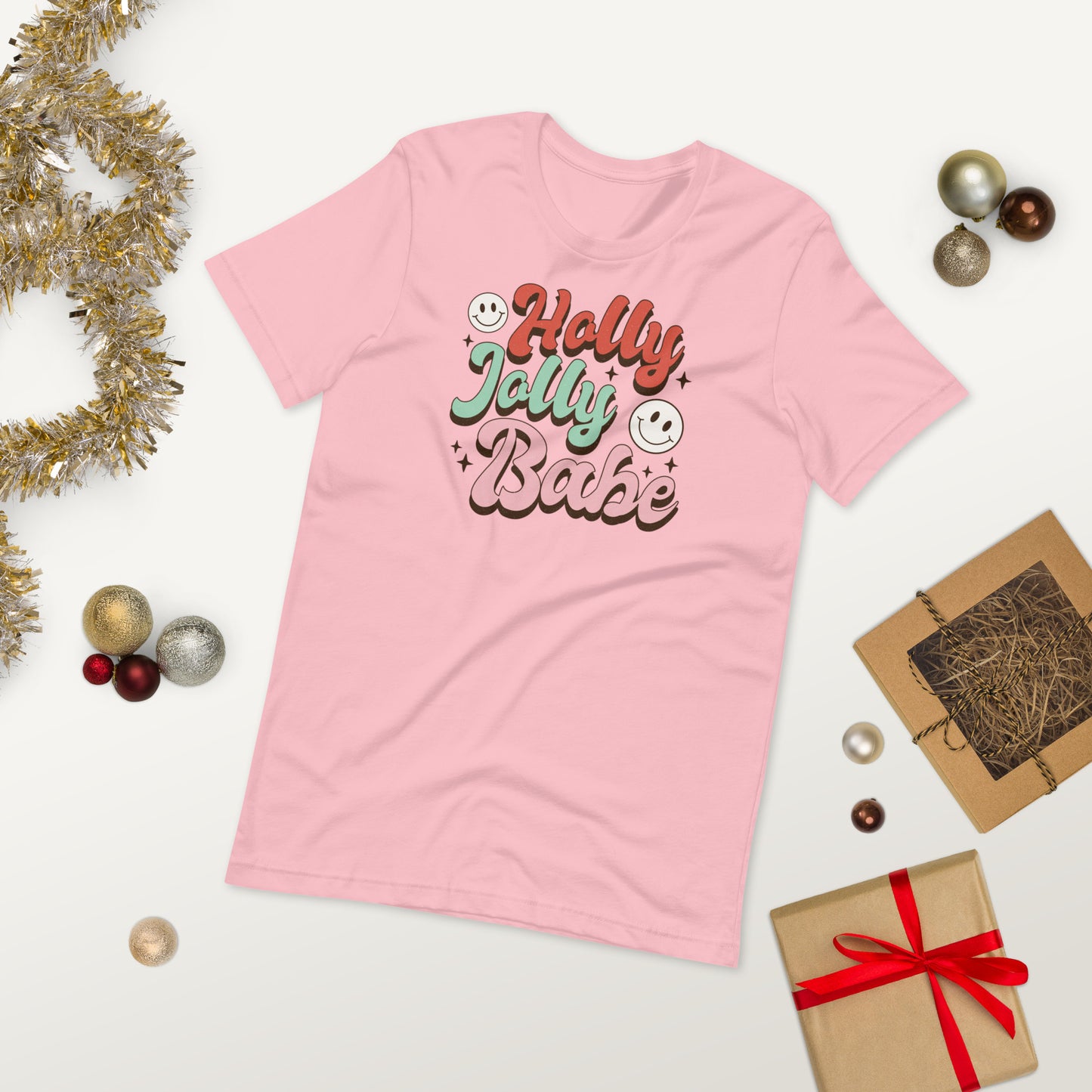 Holly Jolly Babe Cute Christmas Unisex t-shirt