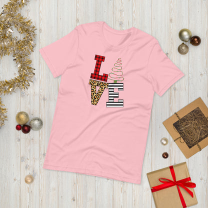 Christmas Tree Love Block Unisex t-shirt