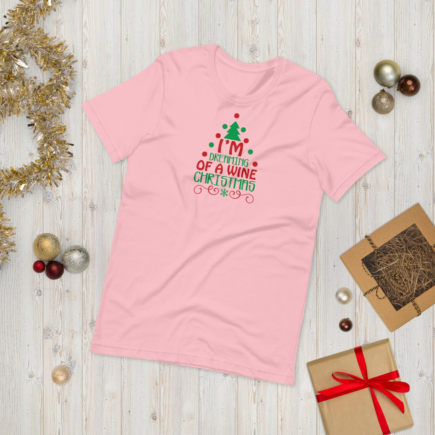 I'm Dreaming of a Wine Christmas Funny Unisex t-shirt