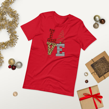 Christmas Tree Love Block Unisex t-shirt