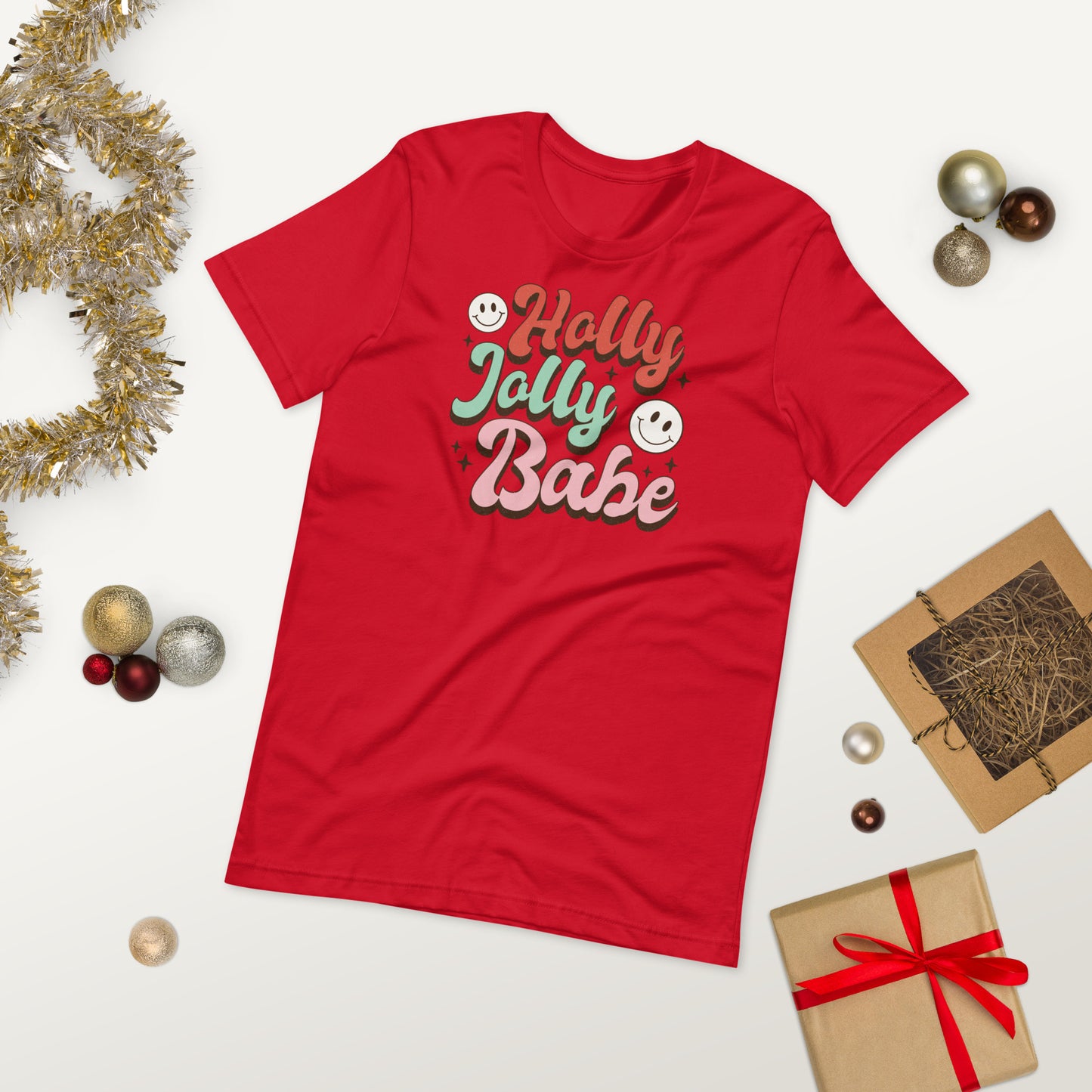 Holly Jolly Babe Cute Christmas Unisex t-shirt