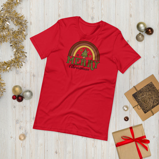 Merry Christmas Rainbow Unisex t-shirt