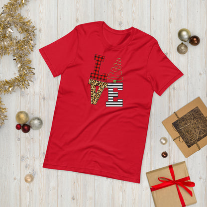 Christmas Tree Love Block Unisex t-shirt