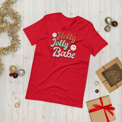 Holly Jolly Babe Cute Christmas Unisex t-shirt