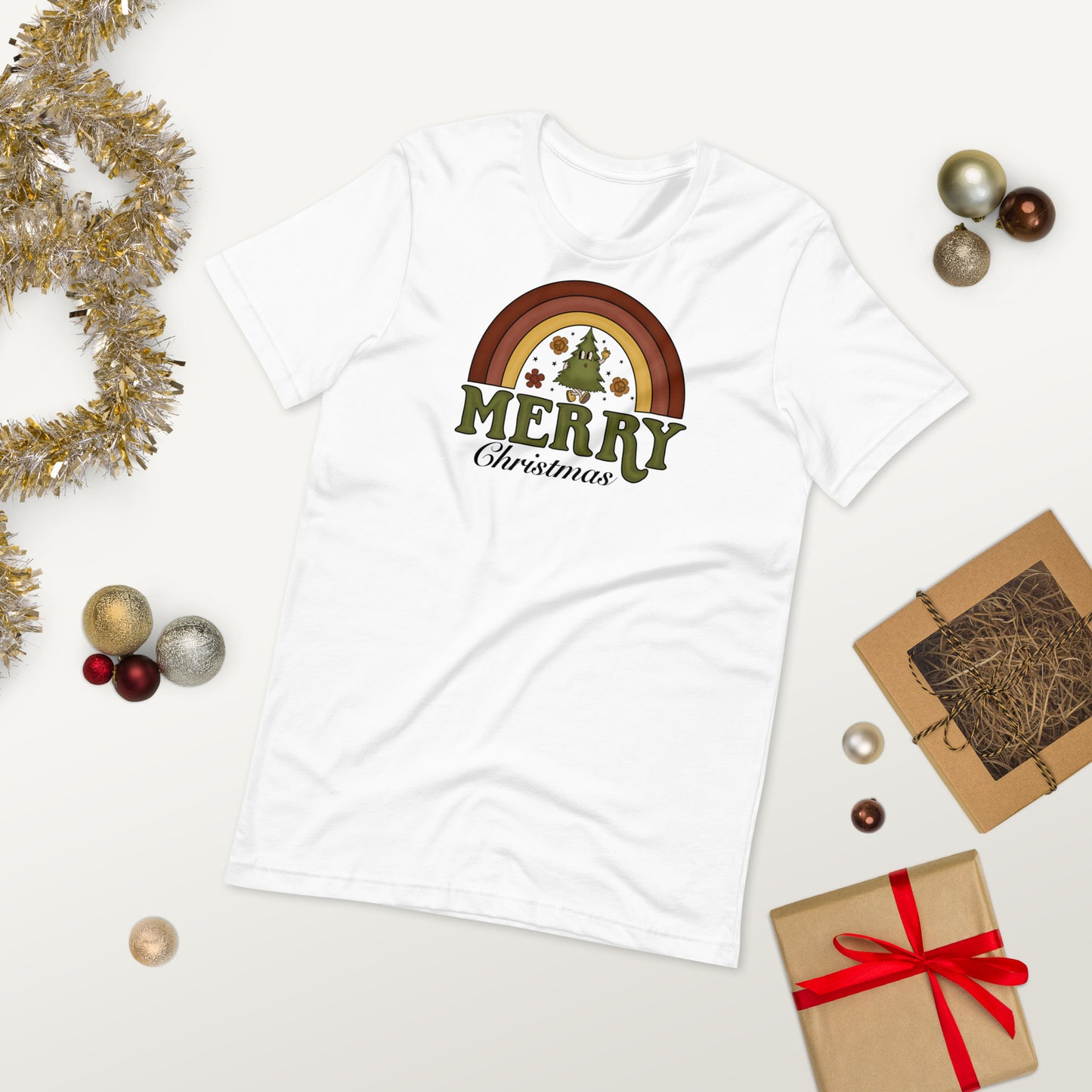 Merry Christmas Rainbow Unisex t-shirt