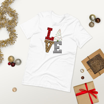 Christmas Tree Love Block Unisex t-shirt