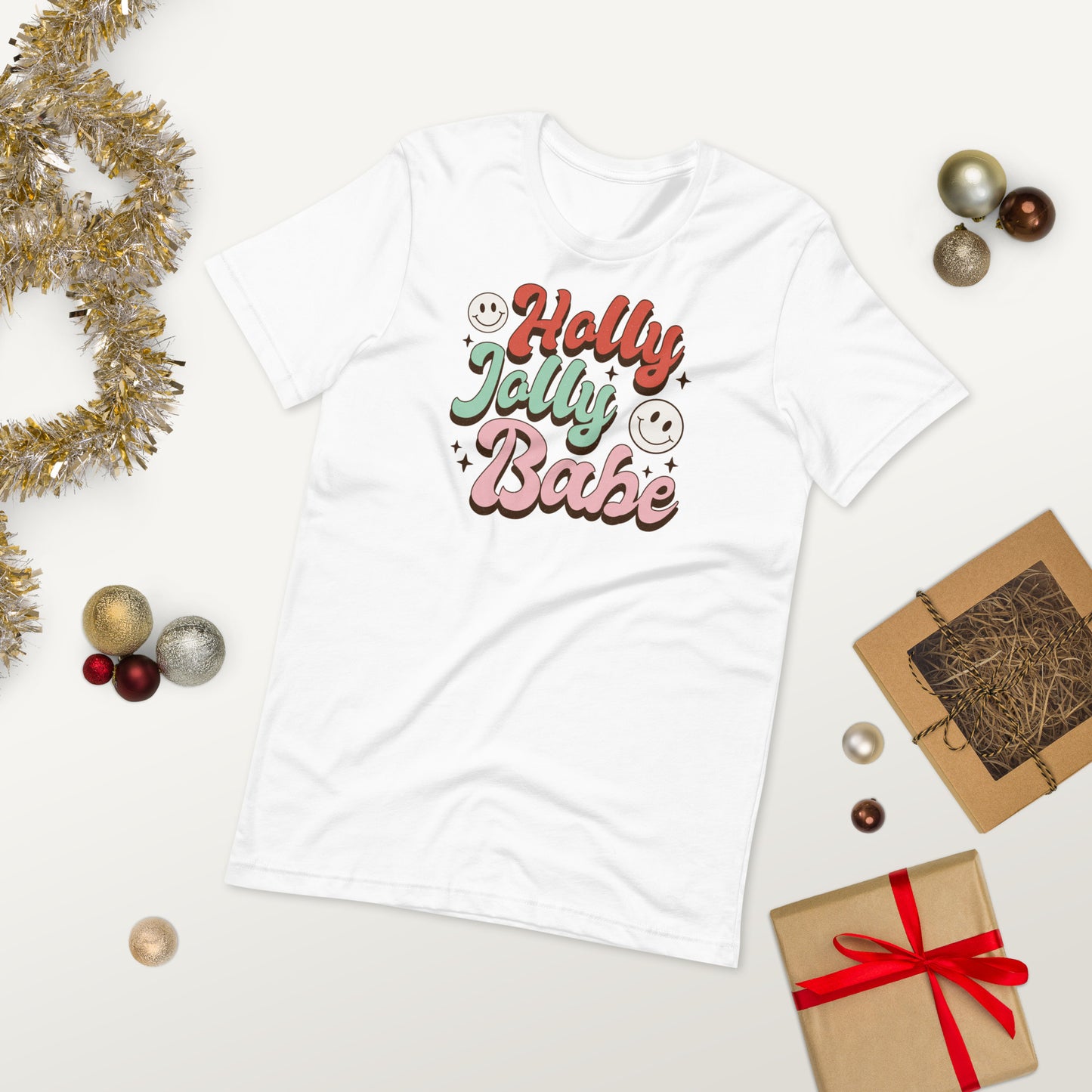 Holly Jolly Babe Cute Christmas Unisex t-shirt