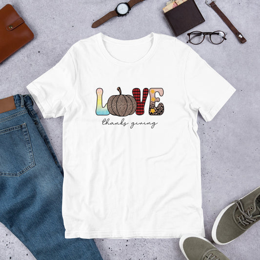 Love Thanksgiving Unisex t-shirt