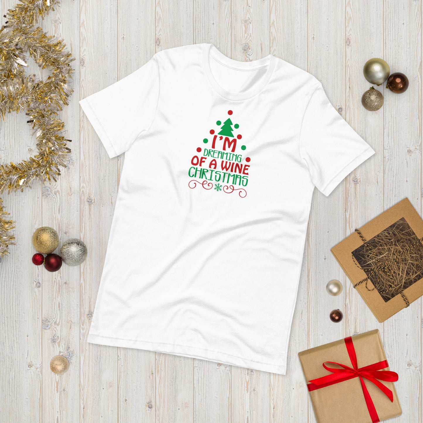 I'm Dreaming of a Wine Christmas Funny Unisex t-shirt