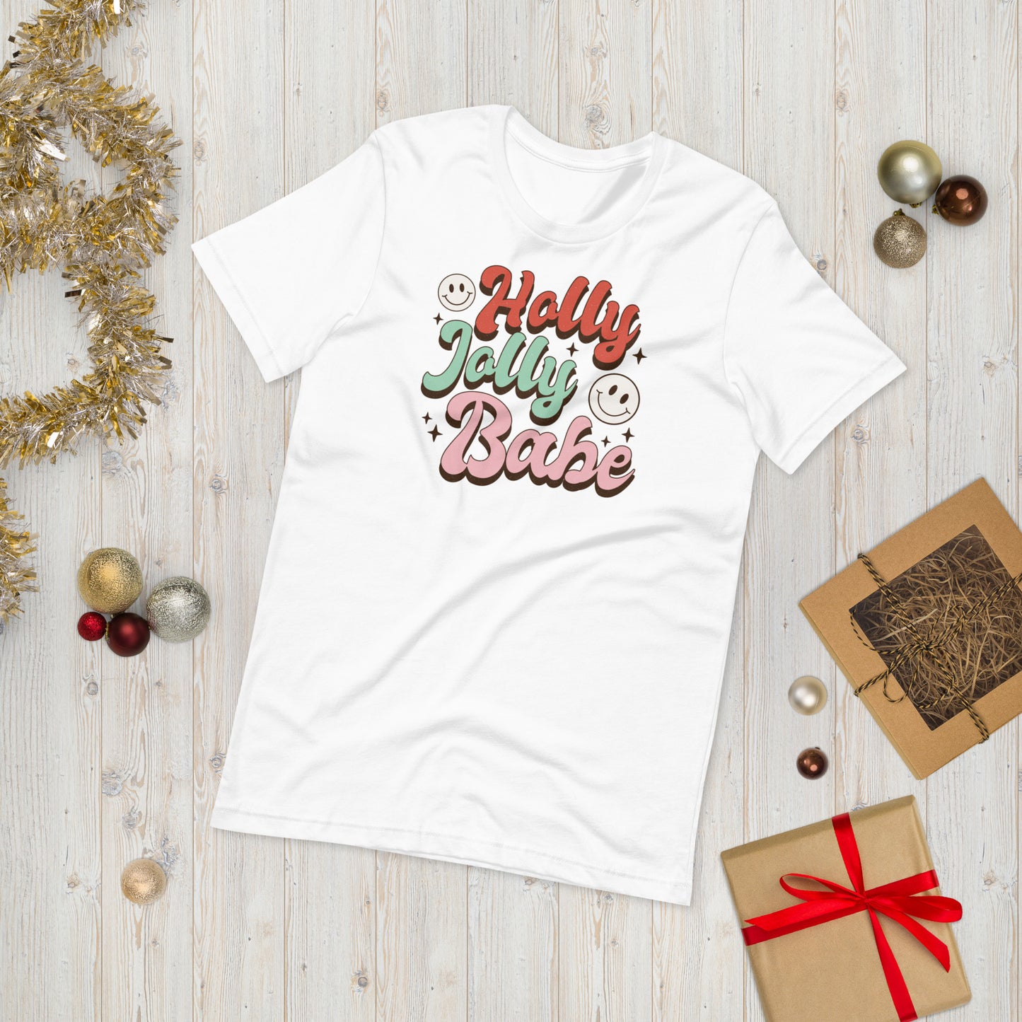 Holly Jolly Babe Cute Christmas Unisex t-shirt