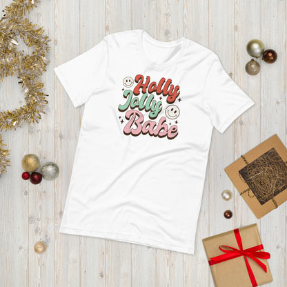 Holly Jolly Babe Cute Christmas Unisex t-shirt