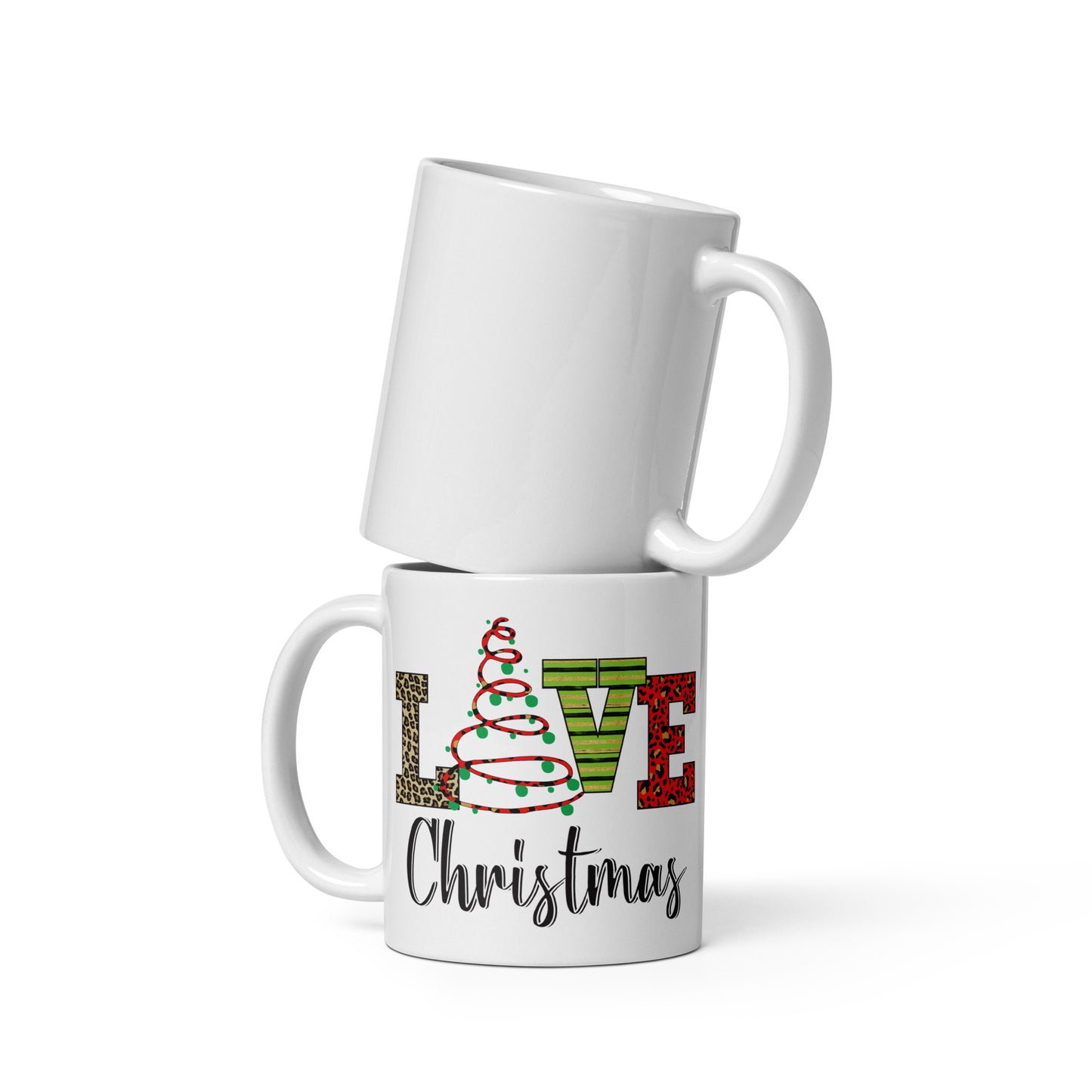 Christmas Love White glossy mug